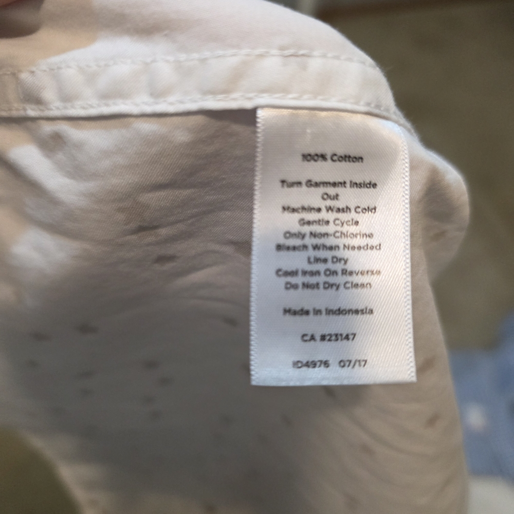 Talbots White‎ Shirt with Gold Stars MP - Picture 3 of 9